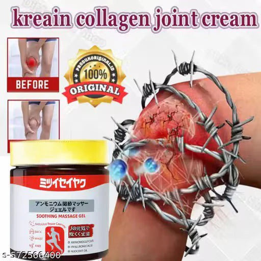 Japanese Formula Soothing Massage Gel for Joint & Muscle Pain Relief – Arnica, Mugwort, Hyaluronic Accid – Back, Neck, Knee & Leg Massage Balm – 100% Herbal Fast Absorption Formula