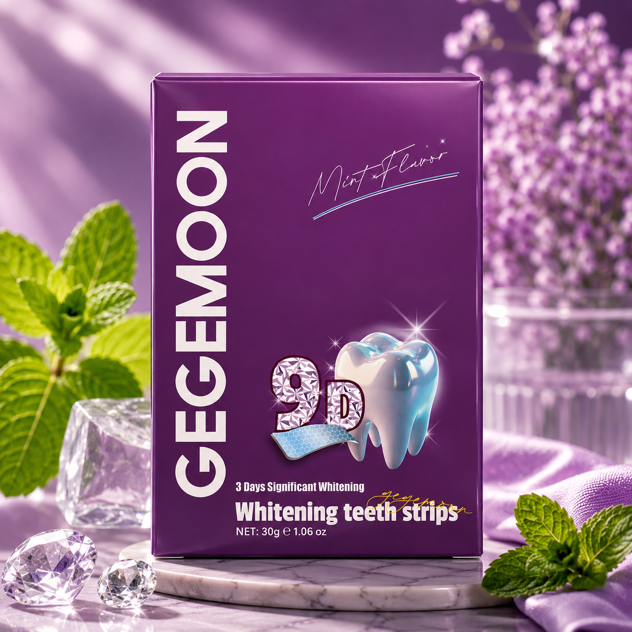 GEGEMOON 9D Whitening Teeth Strips – Mint Flavor
