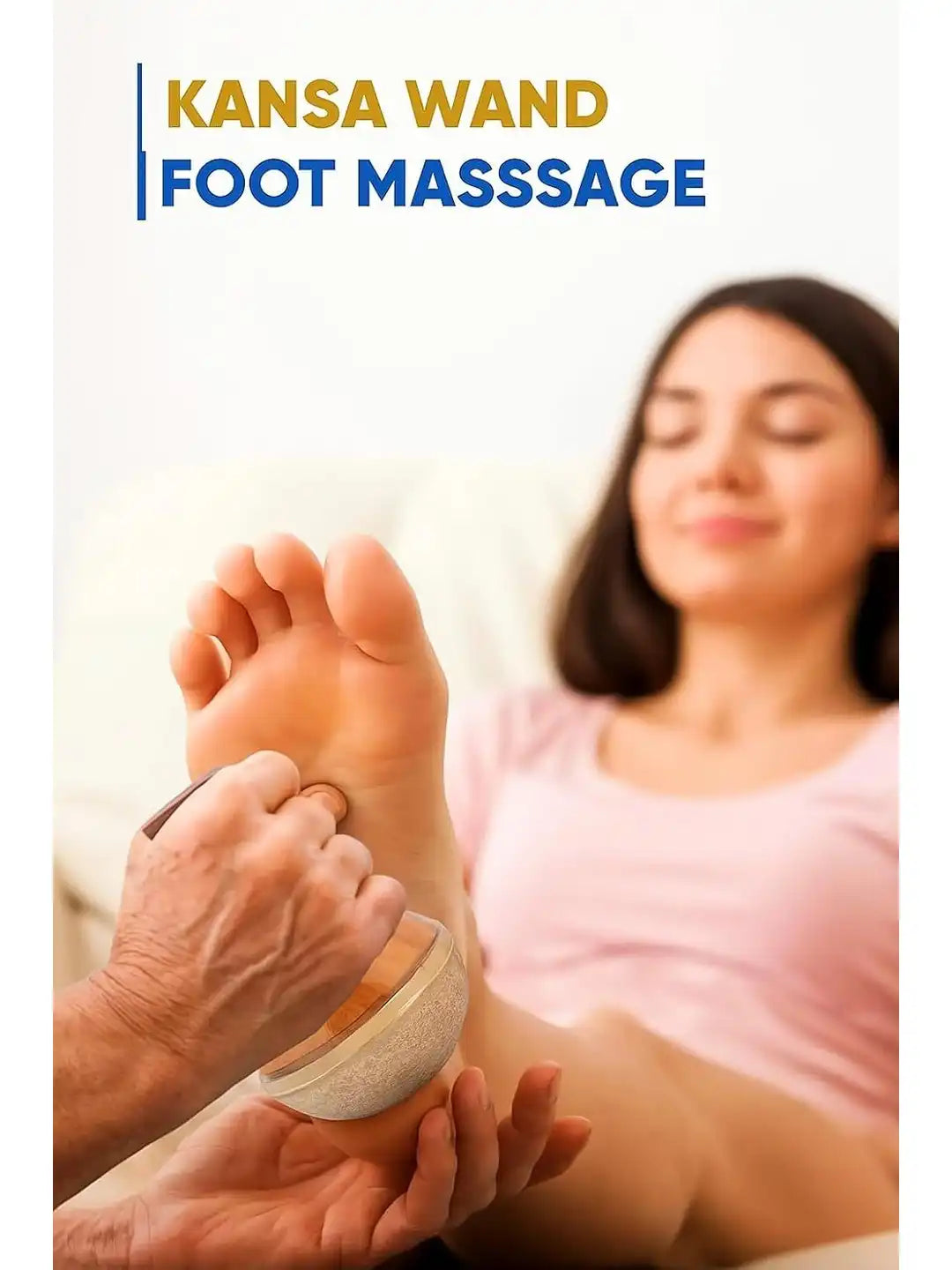 Kansa Wand Ayurveda Foot Massager - Pakistani Skincare Tool - Kansa Wand For Feet & Face Relazation, Wellness & Detox