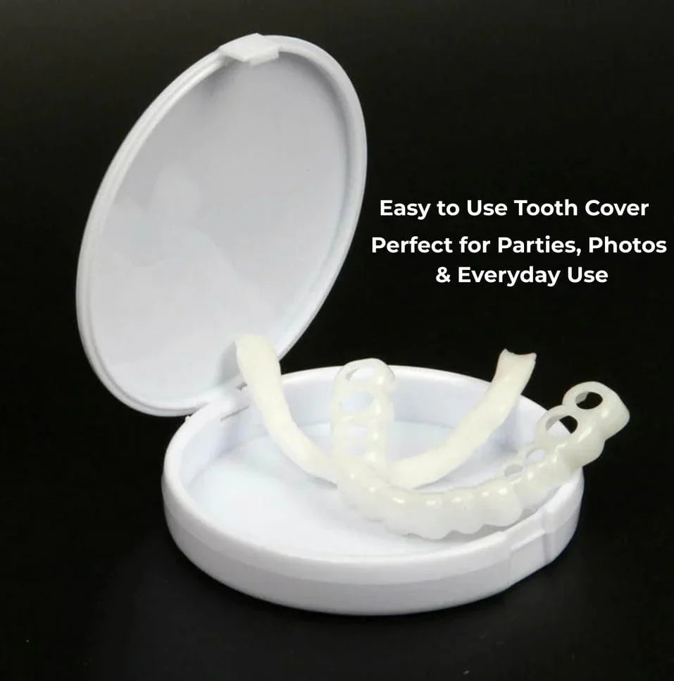 Instant Teeth Whitening Cover – Natural Veneer Tooth Cap for Perfect Smile | Reusable Fake Teeth