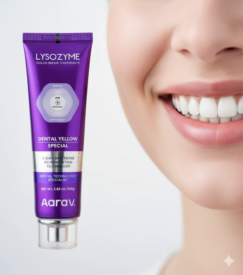Lysozyme purple whitening toothpaste for daily oral care