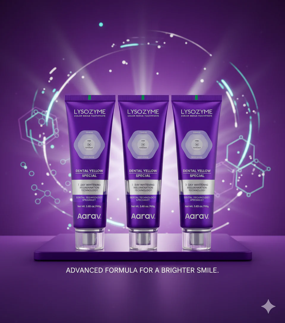 Lysozyme purple whitening toothpaste for oral care