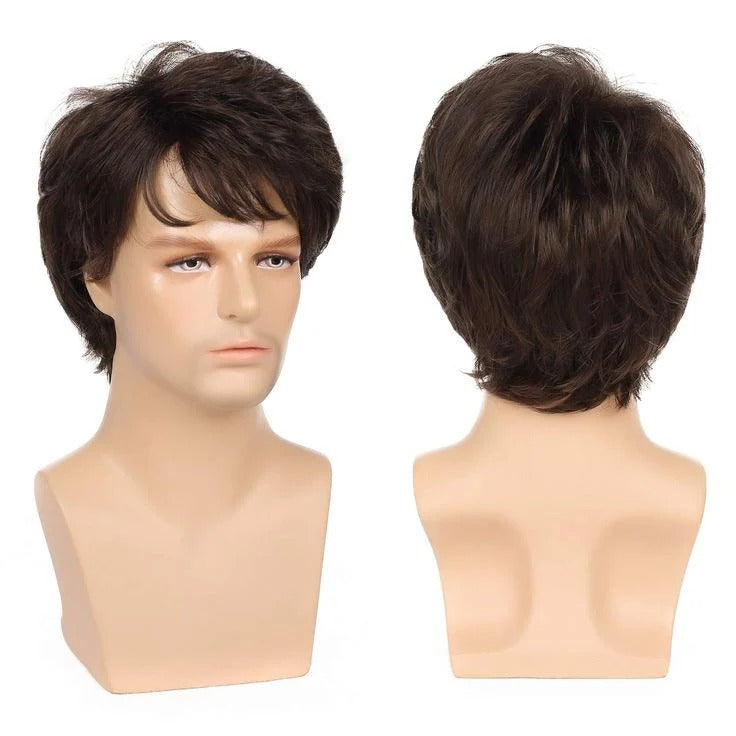 Men Short Hair Wig Cap (Adjustable)