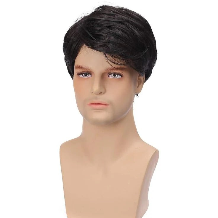 Men Short Hair Wig Cap (Adjustable)
