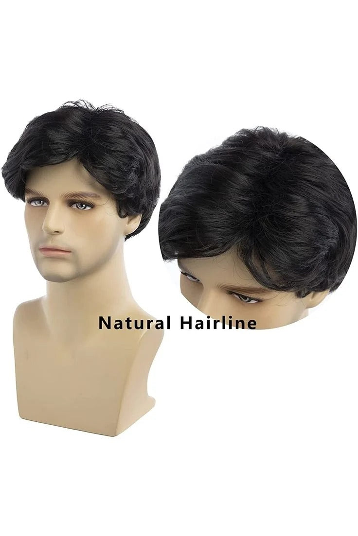 Men Short Hair Wig Cap (Adjustable)