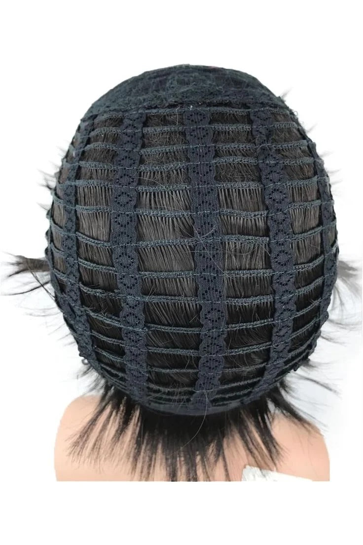 Men Short Hair Wig Cap (Adjustable)