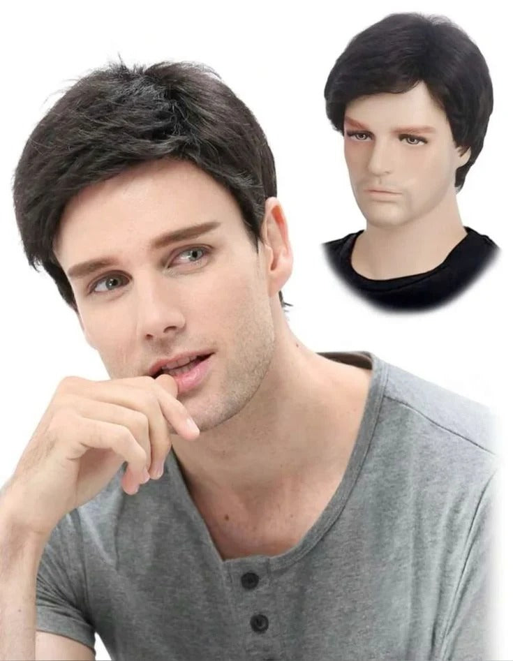 Men Short Hair Wig Cap (Adjustable)