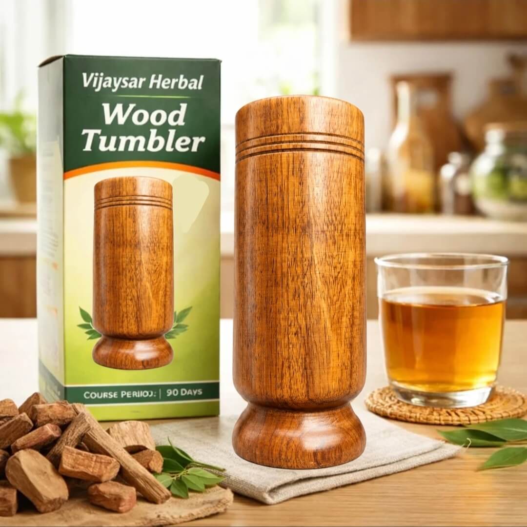 Vijaysar Wooden Glass — 100% Ayurvedic